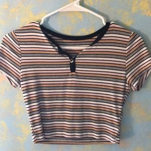 SUPER CUTE Stripe crop top
